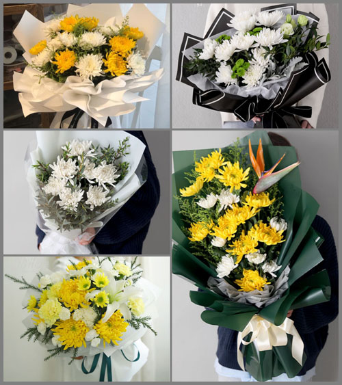 四川成都崇州市三江镇沿河村白事花束代送